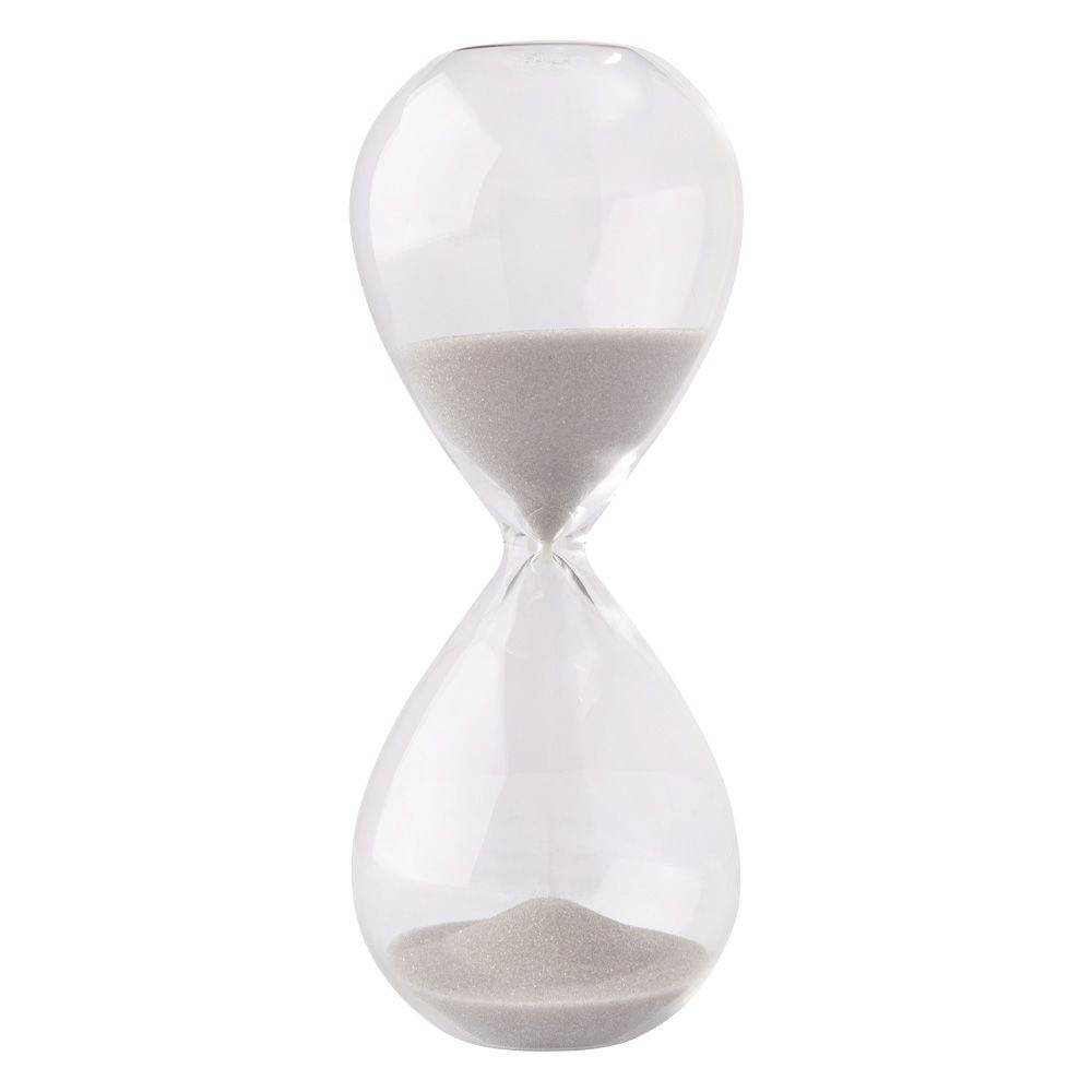 Ampulheta de Vidro 5 Minutos – Peça Decorativa para Escritório ou Estante - Utyl