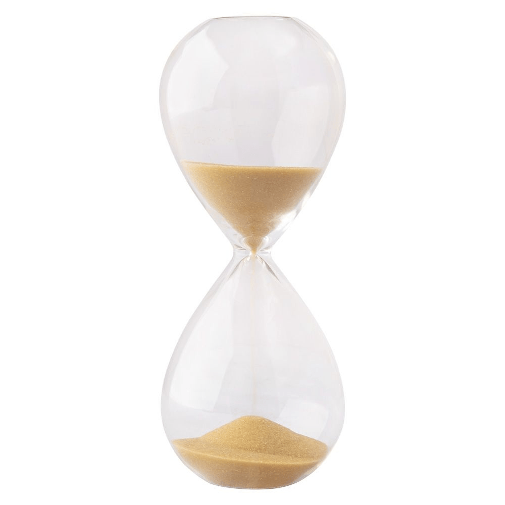 Ampulheta de Vidro 5 Minutos – Peça Decorativa para Escritório ou Estante - Utyl