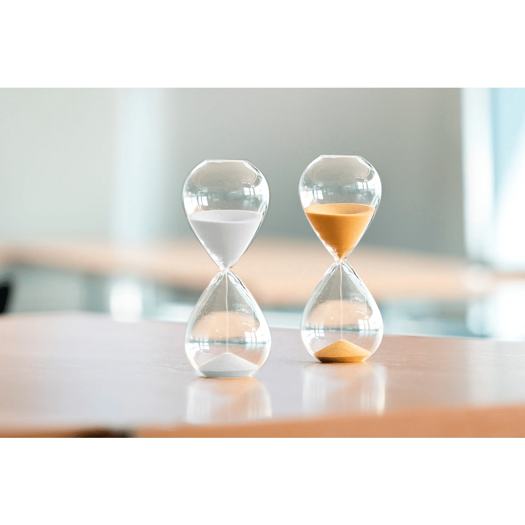 Ampulheta de Vidro 5 Minutos – Peça Decorativa para Escritório ou Estante - Utyl