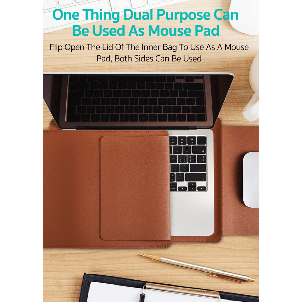 Capa Multiuso para MacBook em Couro PU – Com Mouse Pad Integrado - Utyl