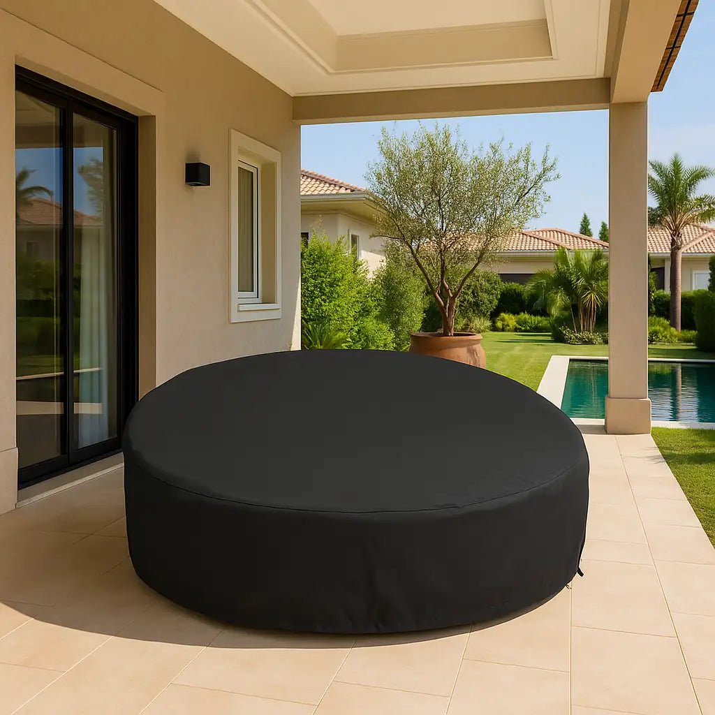 Capa para Sofá Redondo Tipo Daybed – Impermeável, Proteção Contra UV, Poeira e Chuva - Utyl