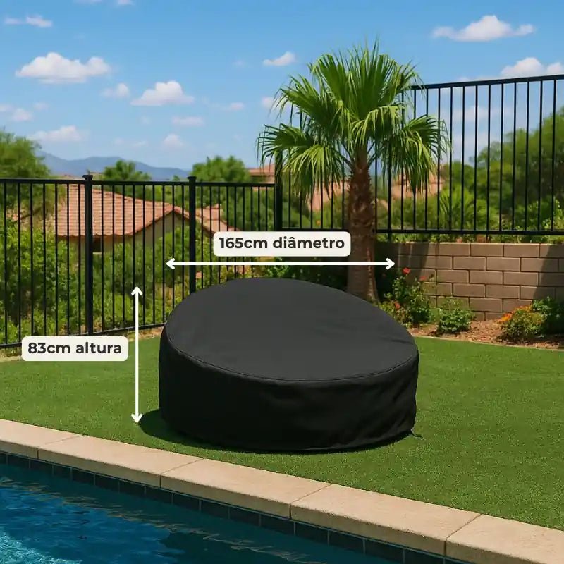 Capa para Sofá Redondo Tipo Daybed – Impermeável, Proteção Contra UV, Poeira e Chuva - Utyl