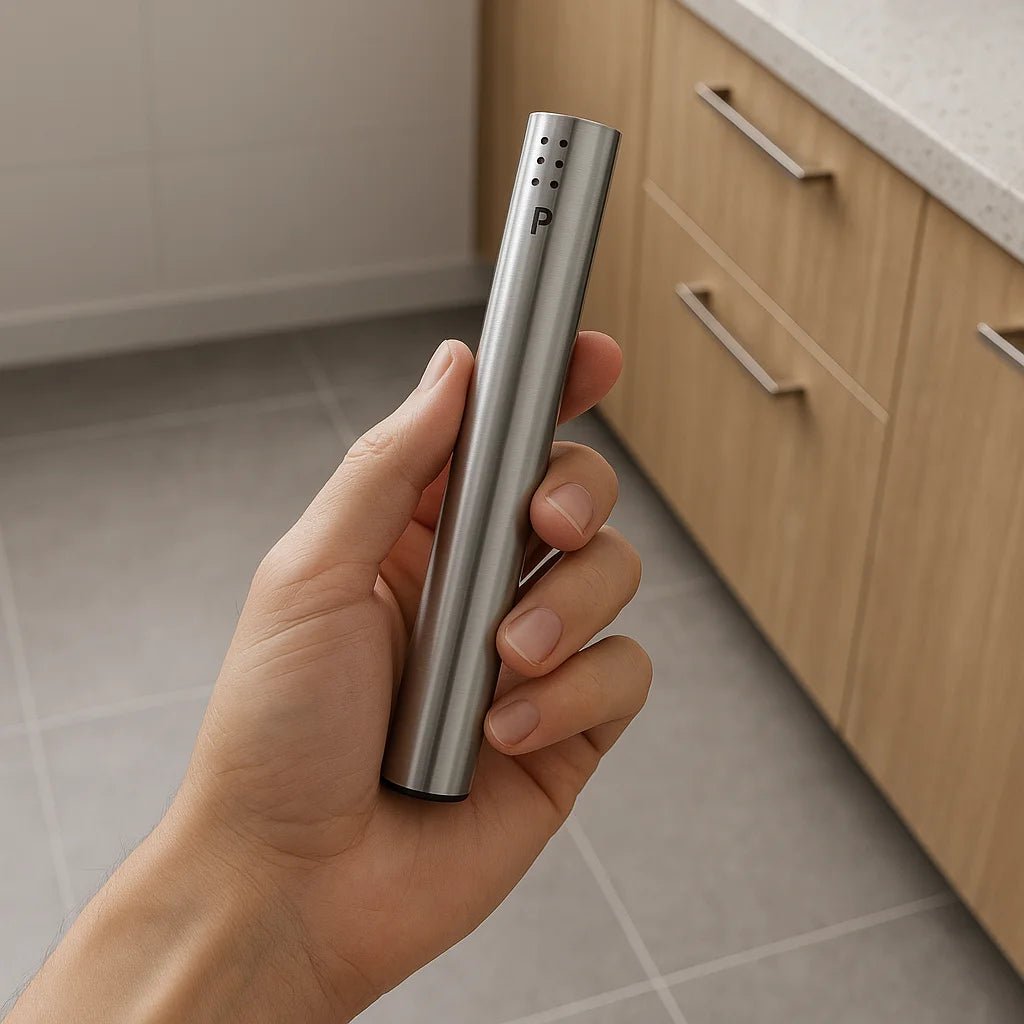 Conjunto Saleiro e Pimenteiro de Aço Inox com Base de Madeira – Design Moderno - Utyl