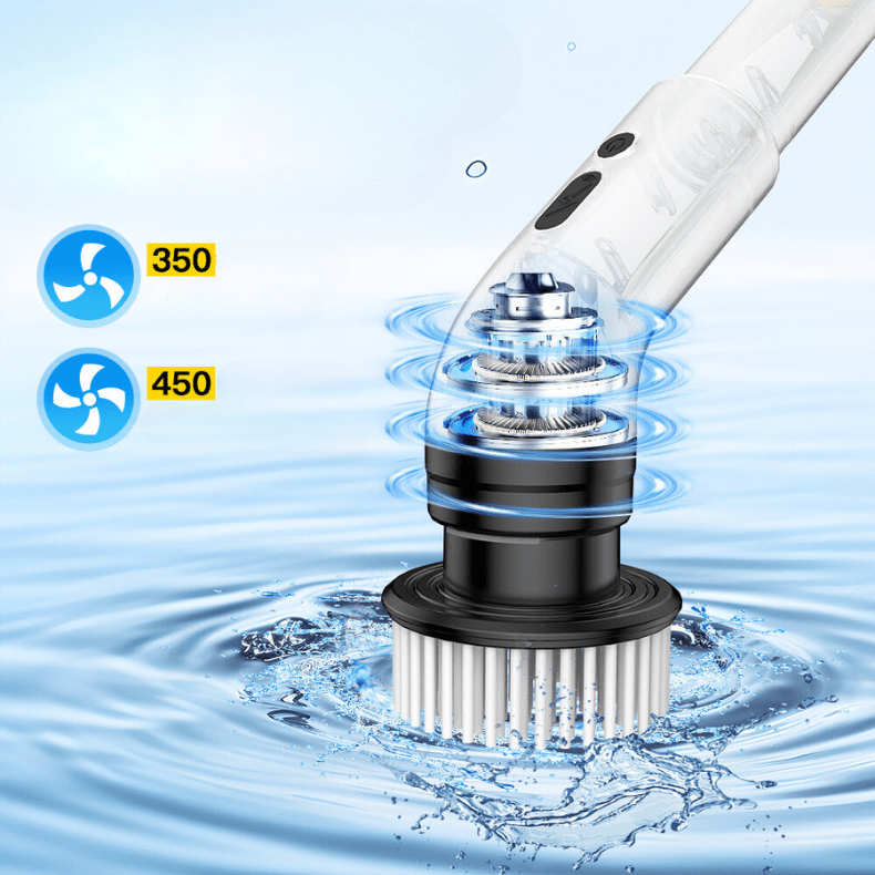 Escova Elétrica de Limpeza 9 em 1 – Recarregável com Cabo Extensor - Utyl