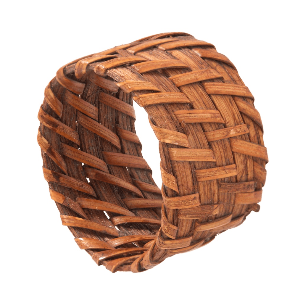 Kit 6 Porta - Guardanapos Rústicos em Bambu e Rattan – 5x4cm - Utyl