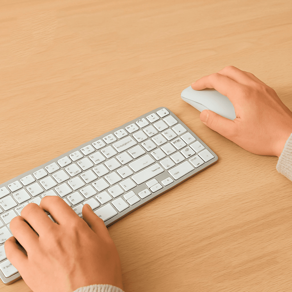 Kit Teclado e Mouse Sem Fio – Recarregável, Ultra - Fino, 2.4G - Utyl