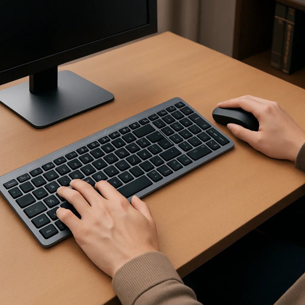 Kit Teclado e Mouse Sem Fio – Recarregável, Ultra - Fino, 2.4G - Utyl