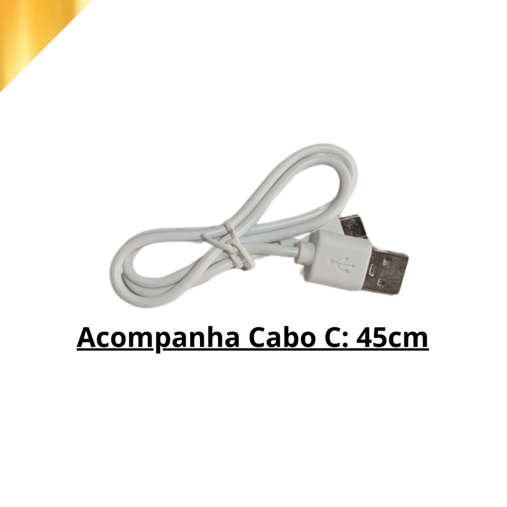 Luminária de Mesa LED 3 em 1 – Recarregável, Ajustável, Luxo Tipo - C - Utyl