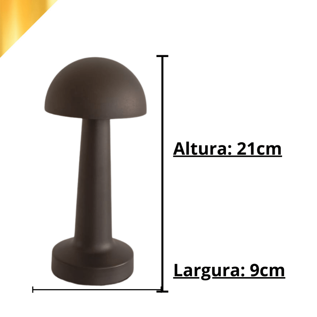 Luminária de Mesa LED 3 em 1 – Recarregável, Ajustável, Luxo Tipo - C - Utyl