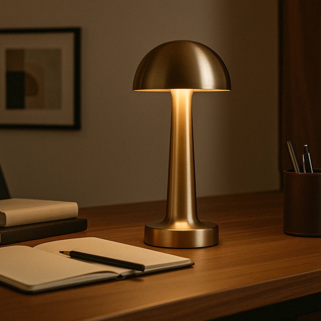 Luminária de Mesa LED 3 em 1 – Recarregável, Ajustável, Luxo Tipo - C - Utyl
