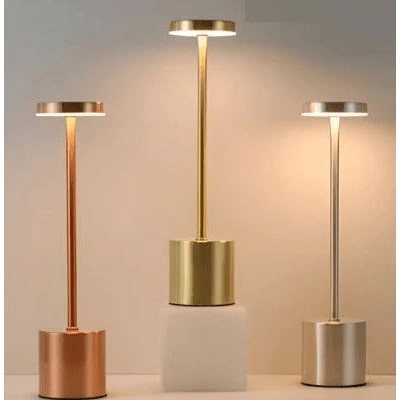 Luminária de Mesa LED Touch – Luxuosa, Recarregável, 3 Cores de Iluminação - Utyl