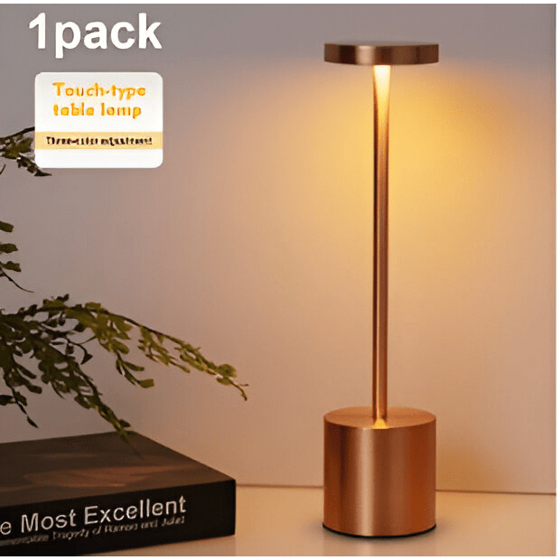 Luminária de Mesa LED Touch – Luxuosa, Recarregável, 3 Cores de Iluminação - Utyl