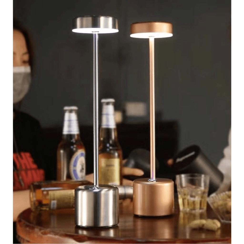 Luminária de Mesa LED Touch – Luxuosa, Recarregável, 3 Cores de Iluminação - Utyl