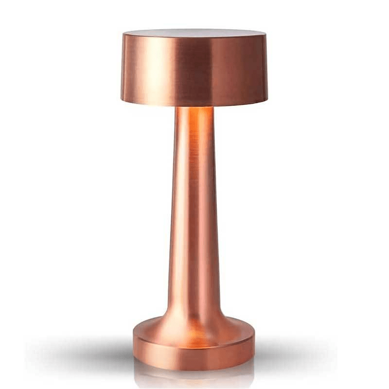 Luminária de Mesa Retrô LED – Toque, 3 Cores, Recarregável para Jantar Sofisticado - Utyl
