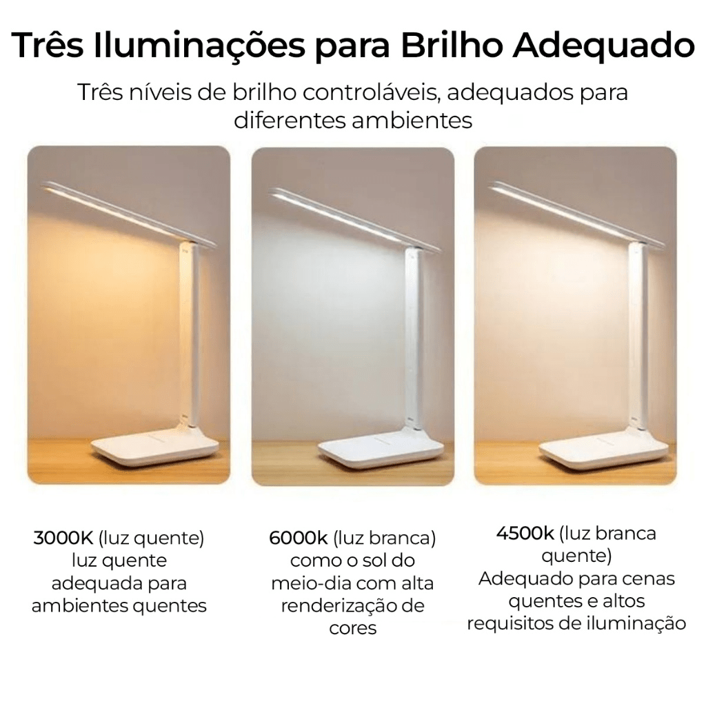 Luminária Touch Recarregável com 3 Níveis – Design Moderno, USB e Luz Aconchegante - Utyl