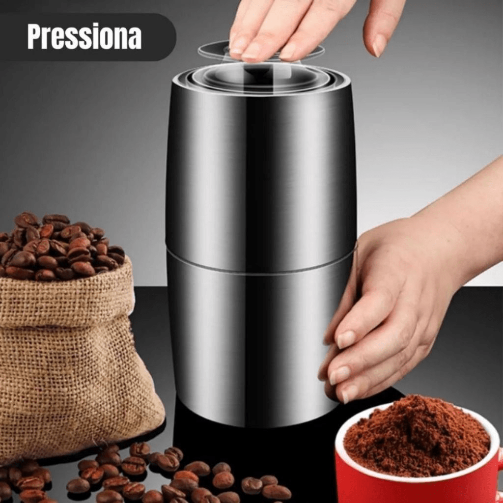 Moedor de Café Elétrico em Aço Inox – 110V, Portátil e Eficiente - Utyl