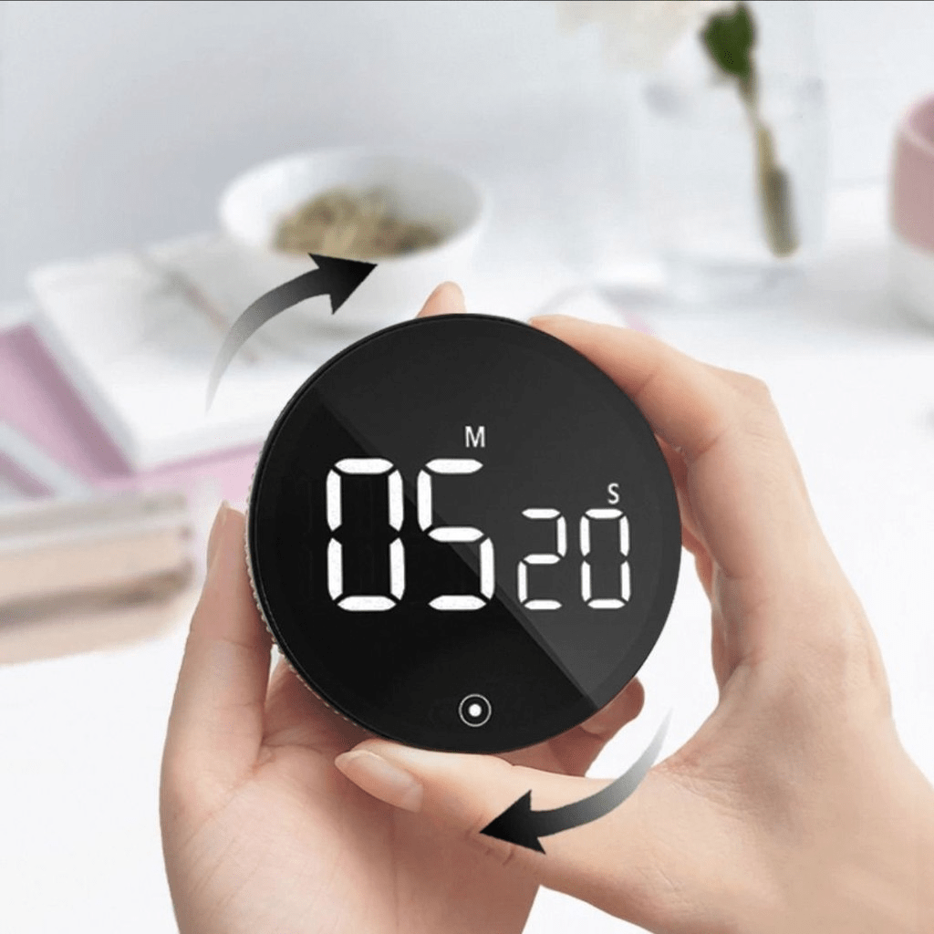 Temporizador Digital Programável Timer De Cozinha Magnético Alarme Relógio Academia Cronometro - Utyl