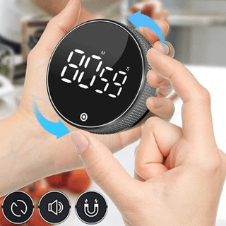 Temporizador Digital Programável Timer De Cozinha Magnético Alarme Relógio Academia Cronometro - Utyl