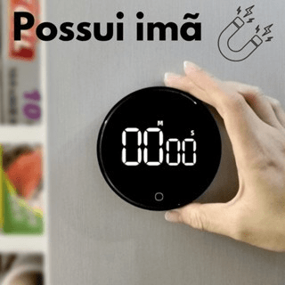 Temporizador Digital Programável Timer De Cozinha Magnético Alarme Relógio Academia Cronometro - Utyl