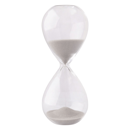 Ampulheta de Vidro 5 Minutos – Peça Decorativa para Escritório ou Estante - Utyl