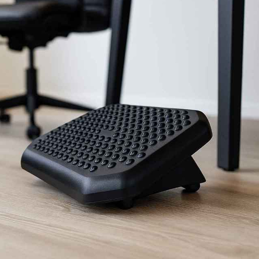 Apoio Ergonômico para Pés Inclinável com Função de Massagem Ajustável Confortável