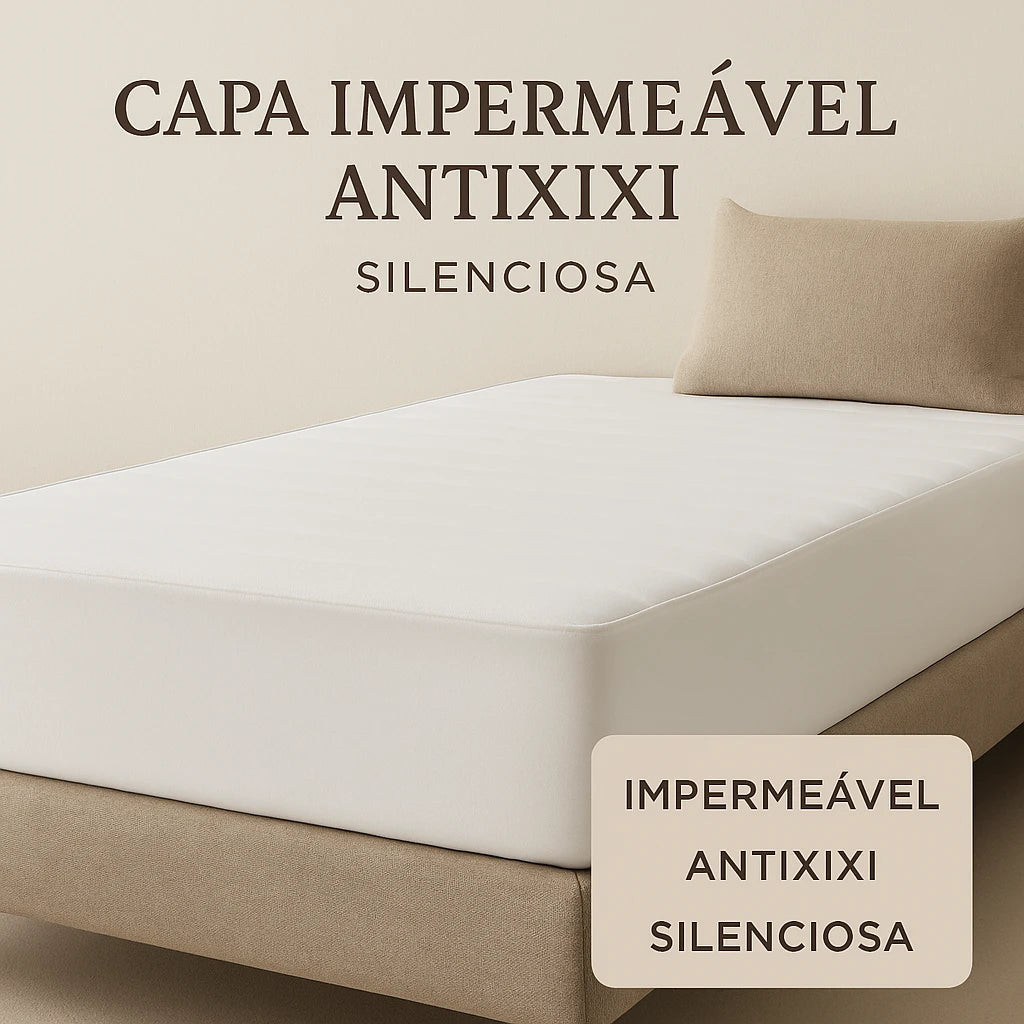 Protetor de Colchão Impermeável Antixixi com Elástico – Silencioso e Resistente