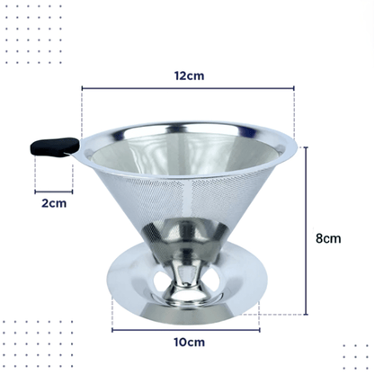 Coador de Café em Aço Inox 102 – Reutilizável, Ecológico e Sem Uso de Papel - Utyl