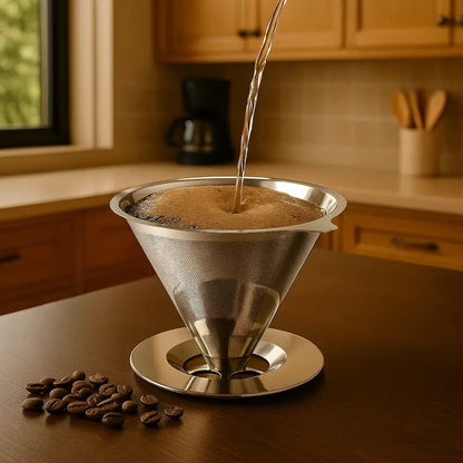 Coador de Café em Aço Inox 102 – Reutilizável, Ecológico e Sem Uso de Papel - Utyl