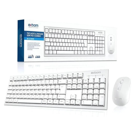 Combo Teclado e Mouse Sem Fio Exbom – Conforto, Praticidade e Estilo - Utyl