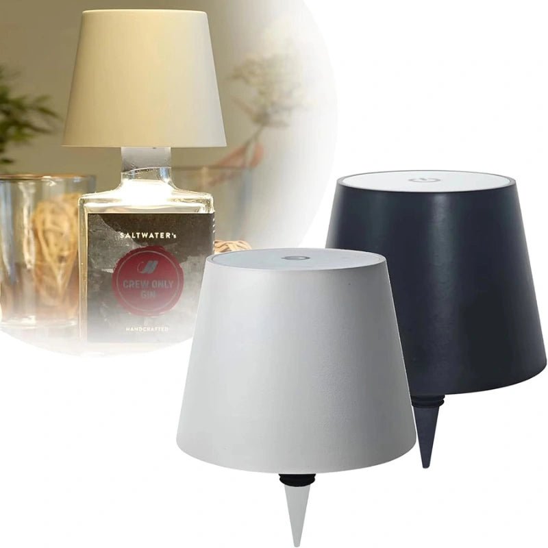 Cúpula LED Recarregável para Garrafas – Toque Inteligente, 3 Cores e Brilho Ajustável - Utyl