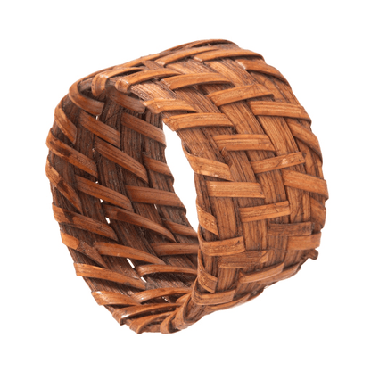 Kit 6 Porta - Guardanapos Rústicos em Bambu e Rattan – 5x4cm - Utyl