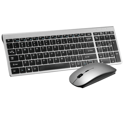 Kit Teclado e Mouse Sem Fio – Recarregável, Ultra - Fino, 2.4G - Utyl