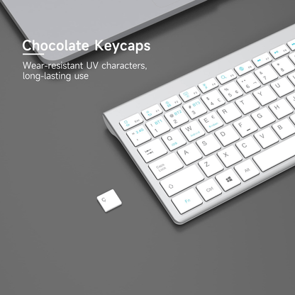 Kit Teclado e Mouse Sem Fio – Recarregável, Ultra - Fino, 2.4G - Utyl