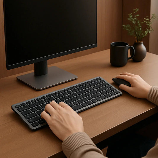 Kit Teclado e Mouse Sem Fio – Recarregável, Ultra - Fino, 2.4G - Utyl
