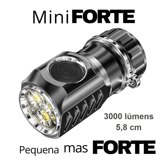 Lanterna LED Ultra Poderosa Recarregável MiniForte 2.8 - Utyl