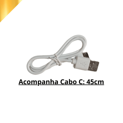 Luminária de Mesa LED 3 em 1 – Recarregável, Ajustável, Luxo Tipo - C - Utyl