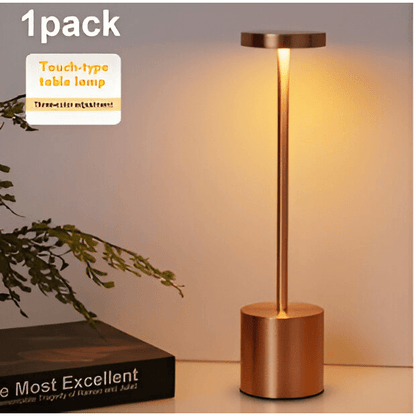 Luminária de Mesa LED Touch – Luxuosa, Recarregável, 3 Cores de Iluminação - Utyl