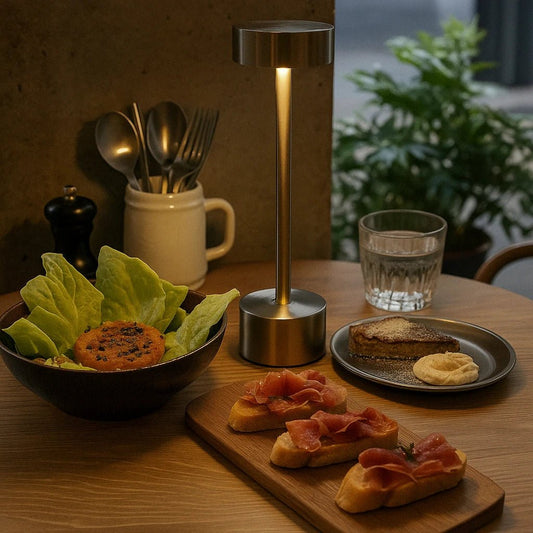 Luminária de Mesa LED Touch – Luxuosa, Recarregável, 3 Cores de Iluminação - Utyl