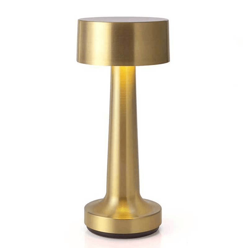 Luminária de Mesa Retrô LED – Toque, 3 Cores, Recarregável para Jantar Sofisticado - Utyl
