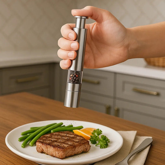 Moedor de Sal e Pimenta em Inox Manual - Mini - Utyl