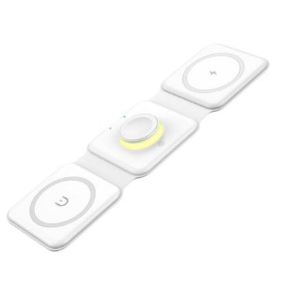 Carregador 3 em 1 Magnetico 15W Sem fio, dobrável para iPhone 12 e 13, Airpod, IWatch 6 e 7 - Utyl